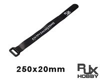 RJX 1144 Non-Slip Silicone Battery Straps Black (250X20mm) Black